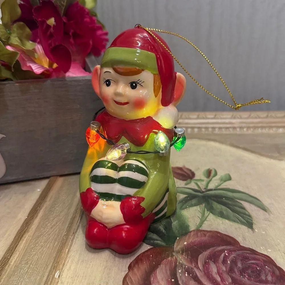 Mr. Christmas Follow the Magic Lighted Elf Ornament